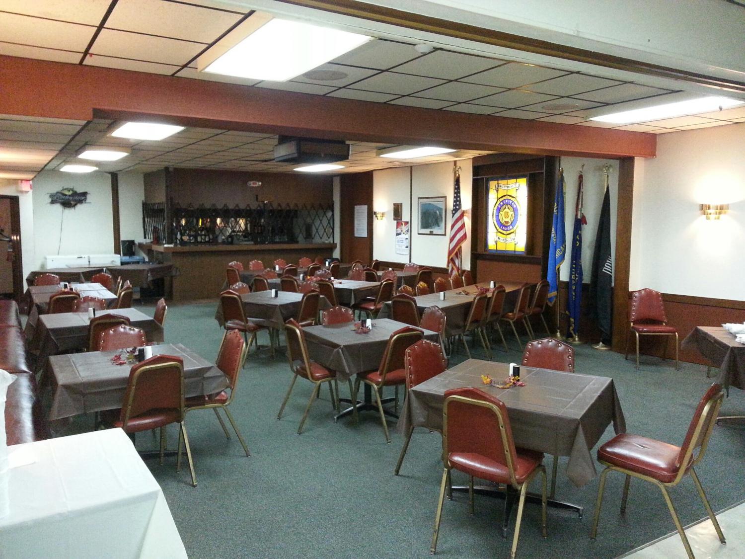 View from the dance floor towards the bar